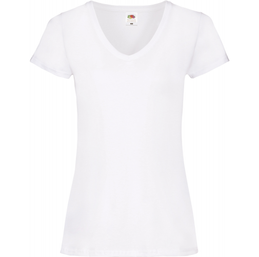 white Camiseta Valueweight cuello de pico mujer (61-398-0)