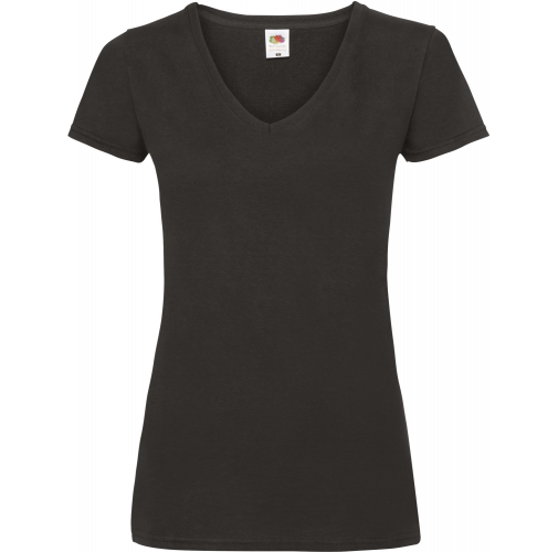 black Camiseta Valueweight cuello de pico mujer (61-398-0)