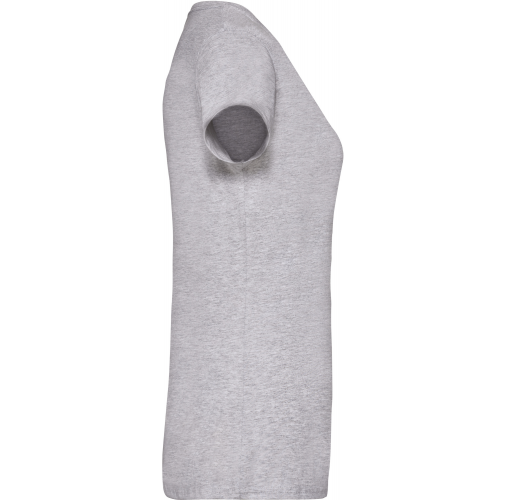 heather grey Camiseta Valueweight cuello de pico mujer (61-398-0)