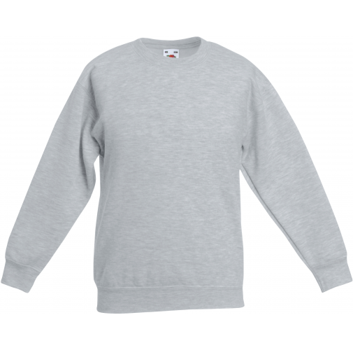 heather grey Sudadera Classic cuello redondo niños (62-041-0)