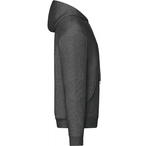 dark heather grey Sudadera Classic cremallera y capucha hombre (62-062-0)