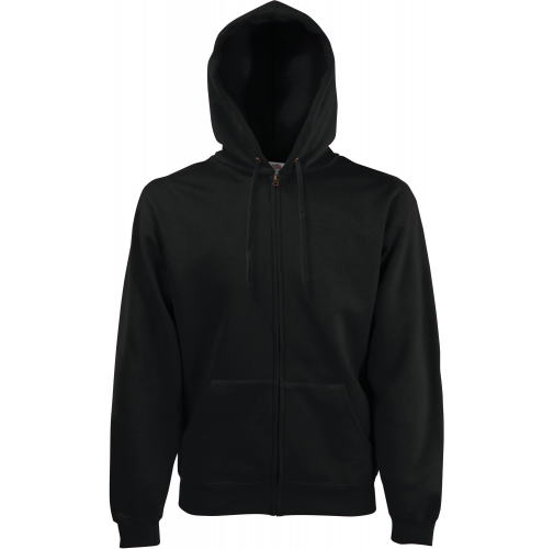 black Sudadera Classic cremallera y capucha hombre (62-062-0)