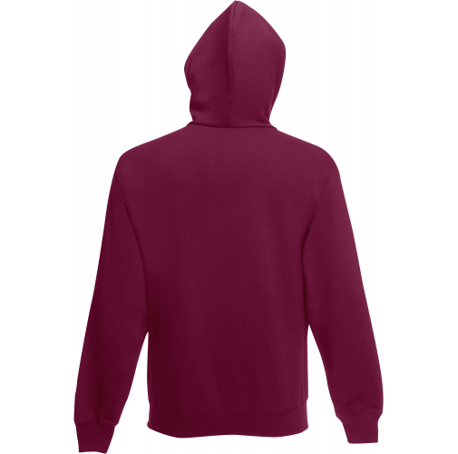 burgundy Sudadera Classic cremallera y capucha hombre (62-062-0)