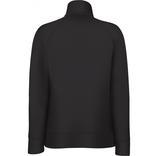 black Chaqueta de felpa Premium con cremallera mujer (62-116-0)