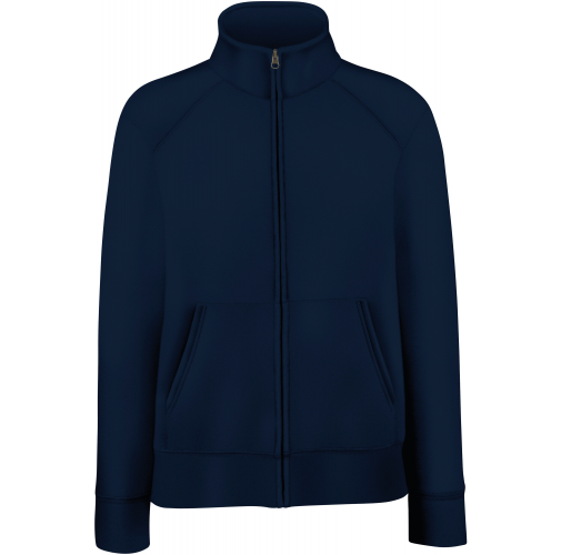 deep navy Chaqueta de felpa Premium con cremallera mujer (62-116-0)