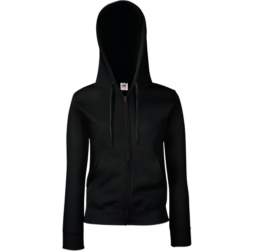 black Sudadera Premium cremallera y capucha mujer (62-118-0)