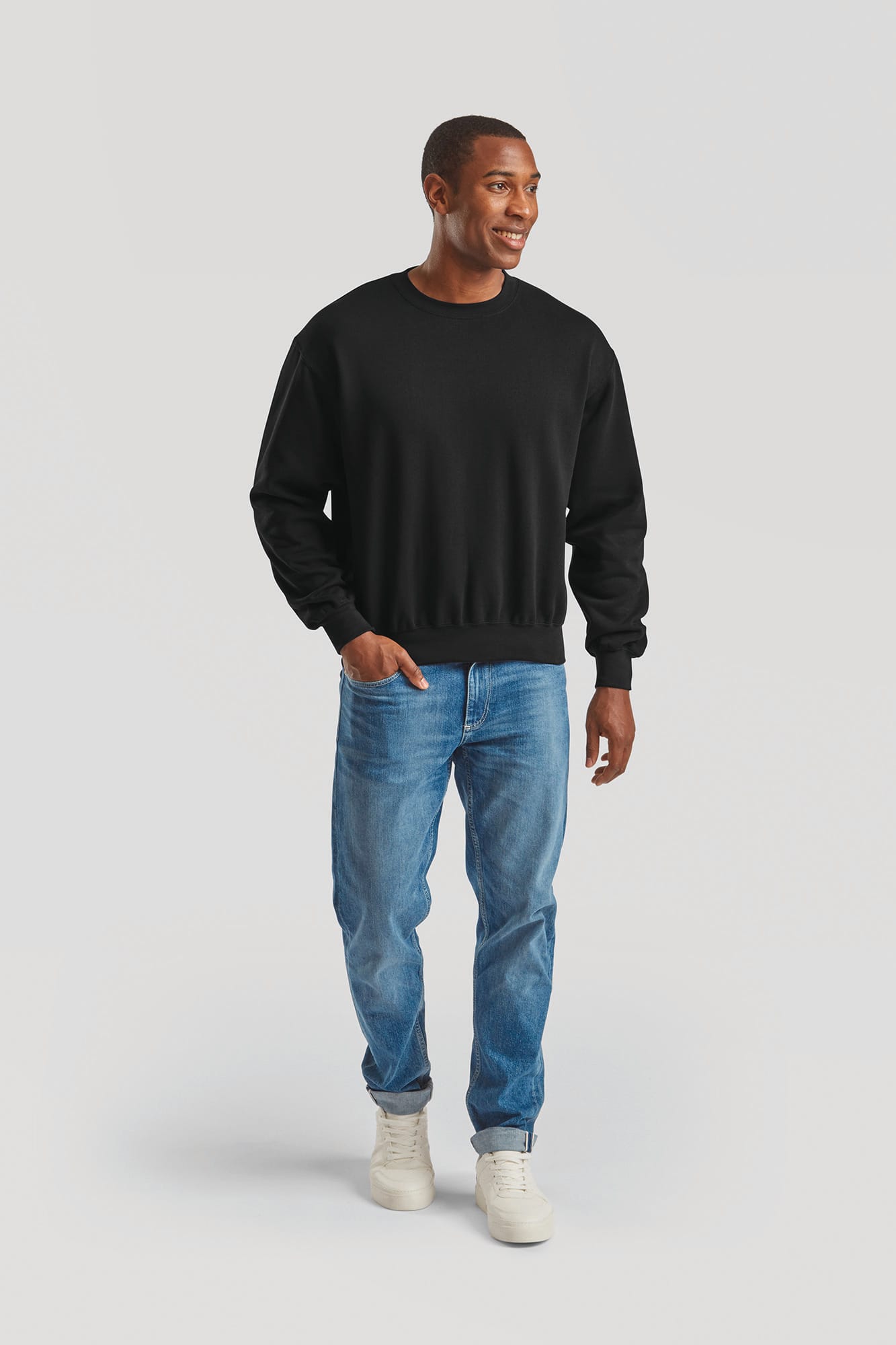 Sudadera cuello redondo algodón hombre<br/>