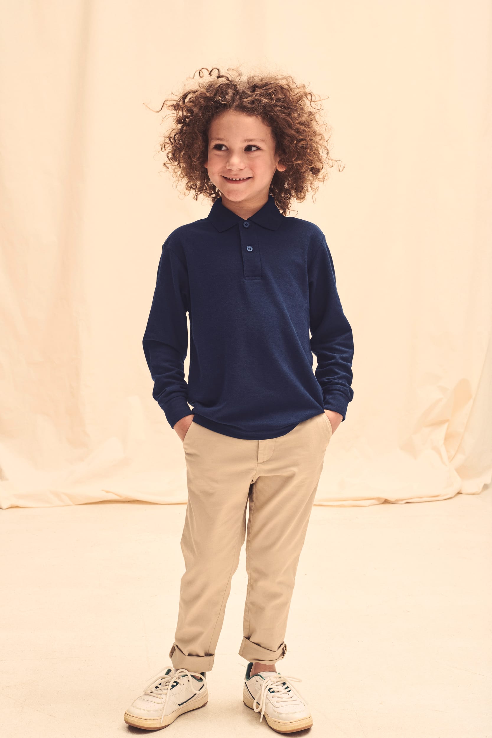 Polo 65/35 manga larga niños