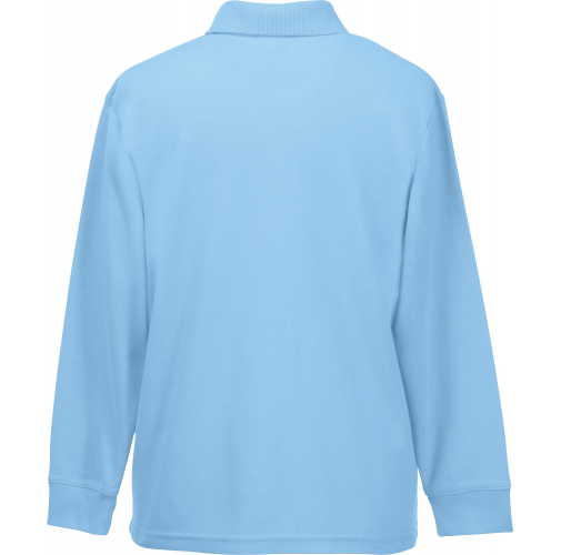 sky blue Polo 65/35 manga larga niños