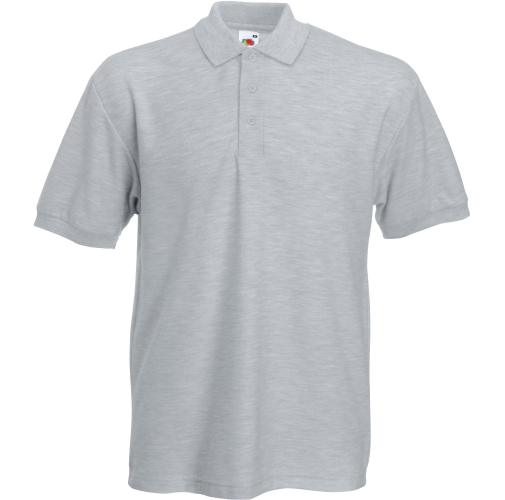 heather grey Polo Heavy 65/35