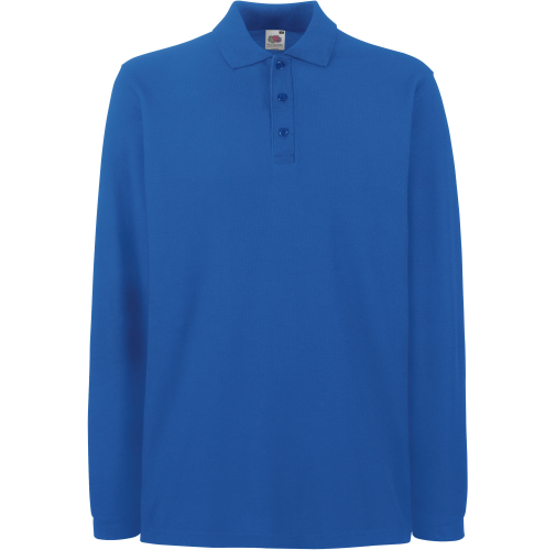 royal blue Polo Premium manga larga (63-310-0)