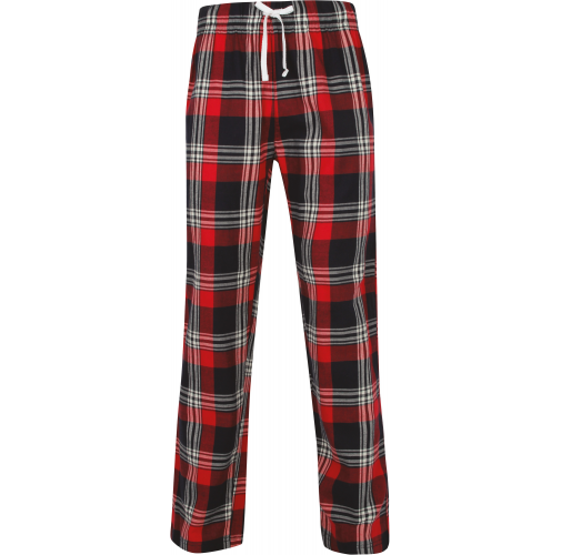 red / navy check Pantalón Tartán hombre