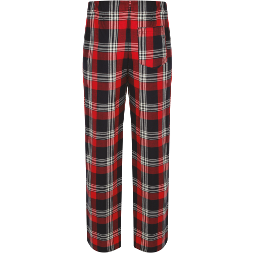 red / navy check Pantalón Tartán hombre