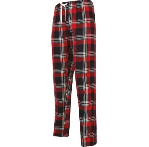 red / navy check Pantalón Tartán hombre