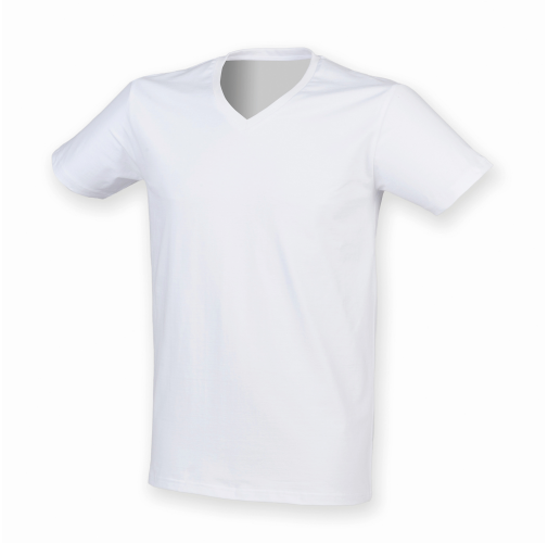 white Camiseta Feel Good cuello de pico hombre