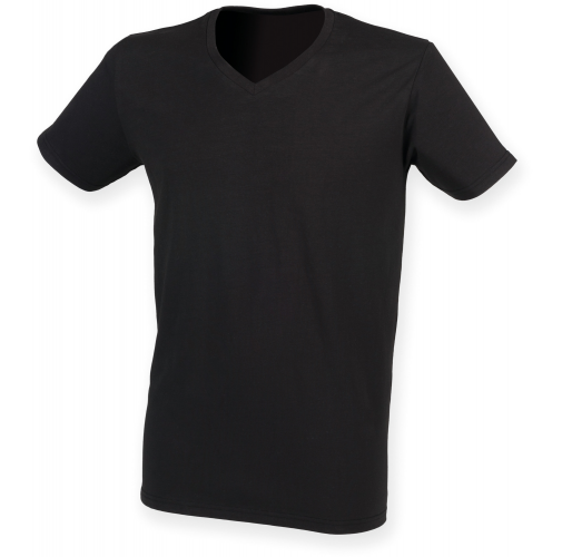 black Camiseta Feel Good cuello de pico hombre
