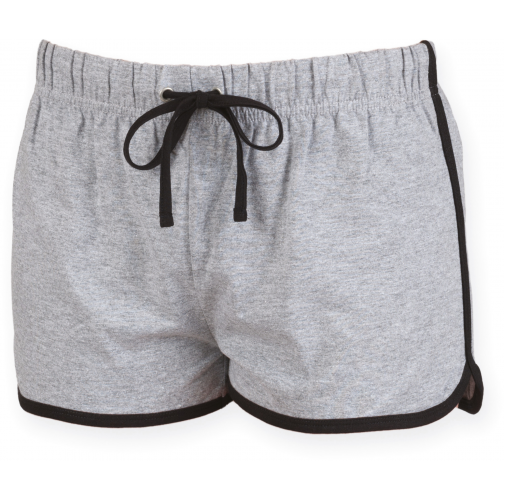 heather grey / black Short Retro mujer