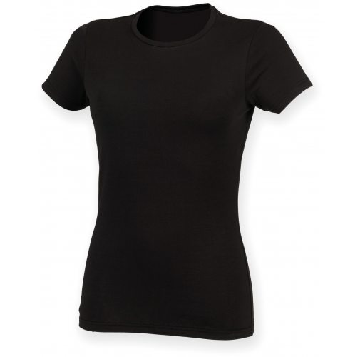 black Camiseta Feel Good cuello redondo mujer