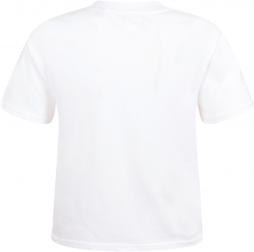 white Camiseta Corta - corte recto mujer