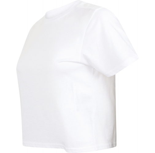 white Camiseta Corta - corte recto mujer
