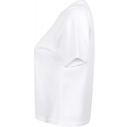 white Camiseta Corta - corte recto mujer