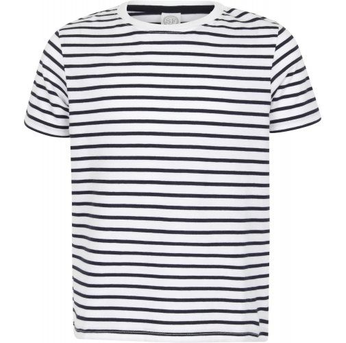 white / oxford navy Camiseta A Rayas niños