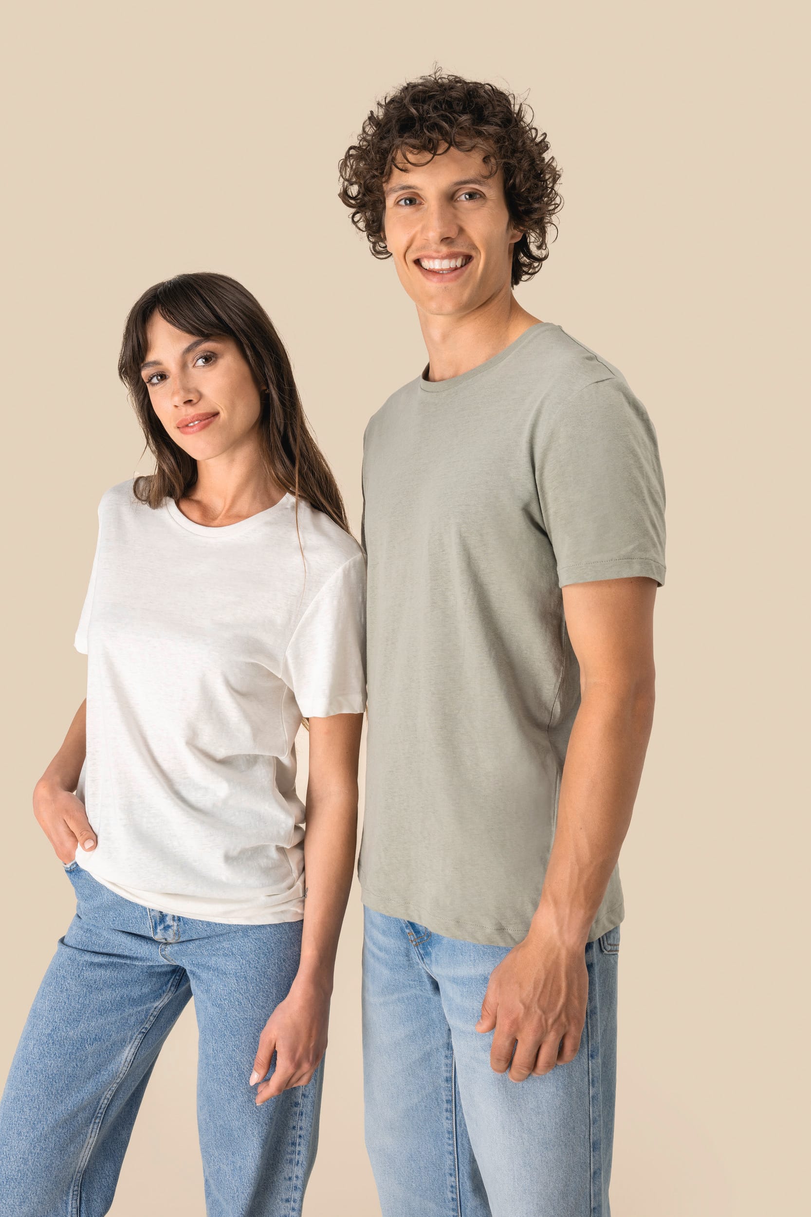 Camiseta ecorresponsable algodón orgánico y lino unisex