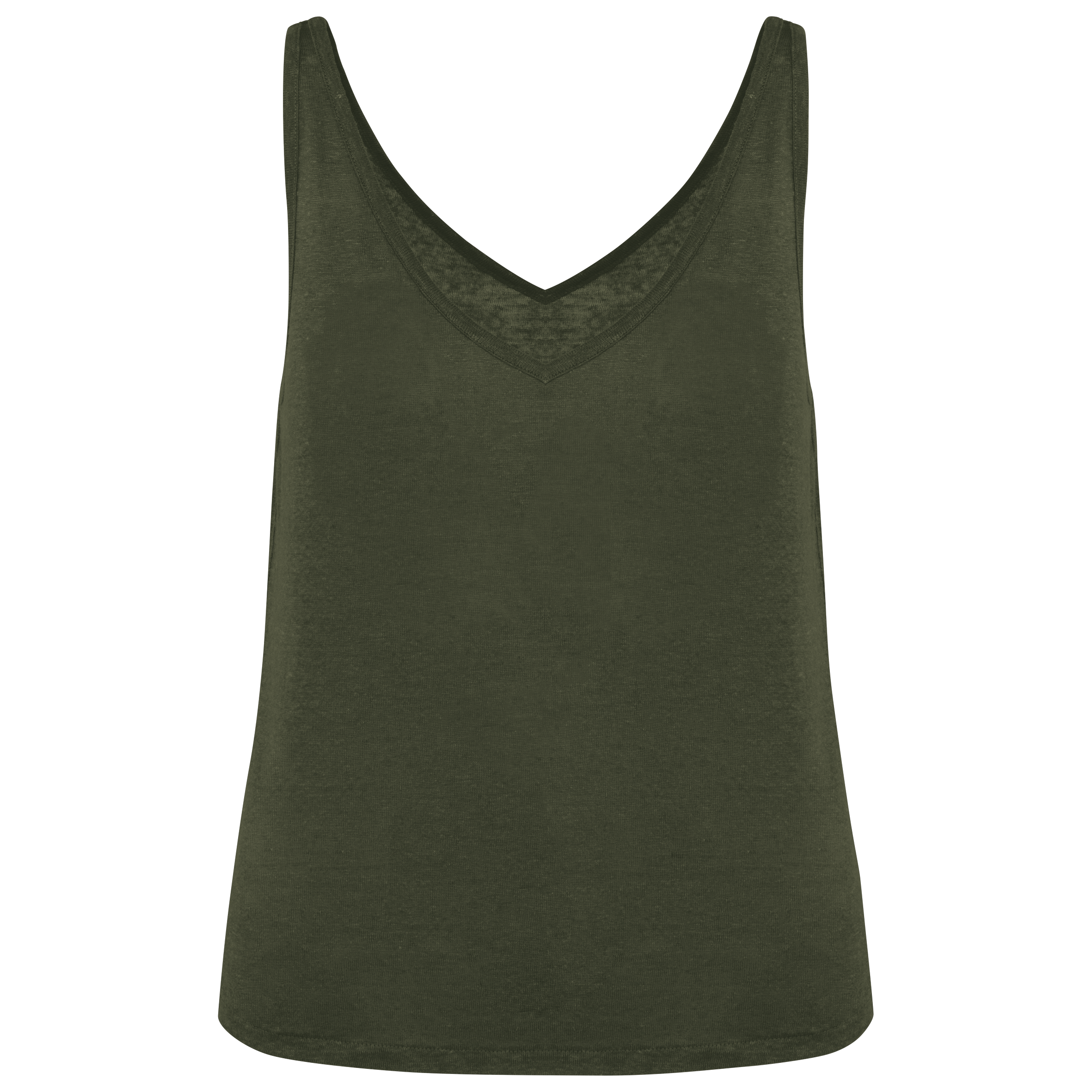 Camiseta de tirantes de lino mujer