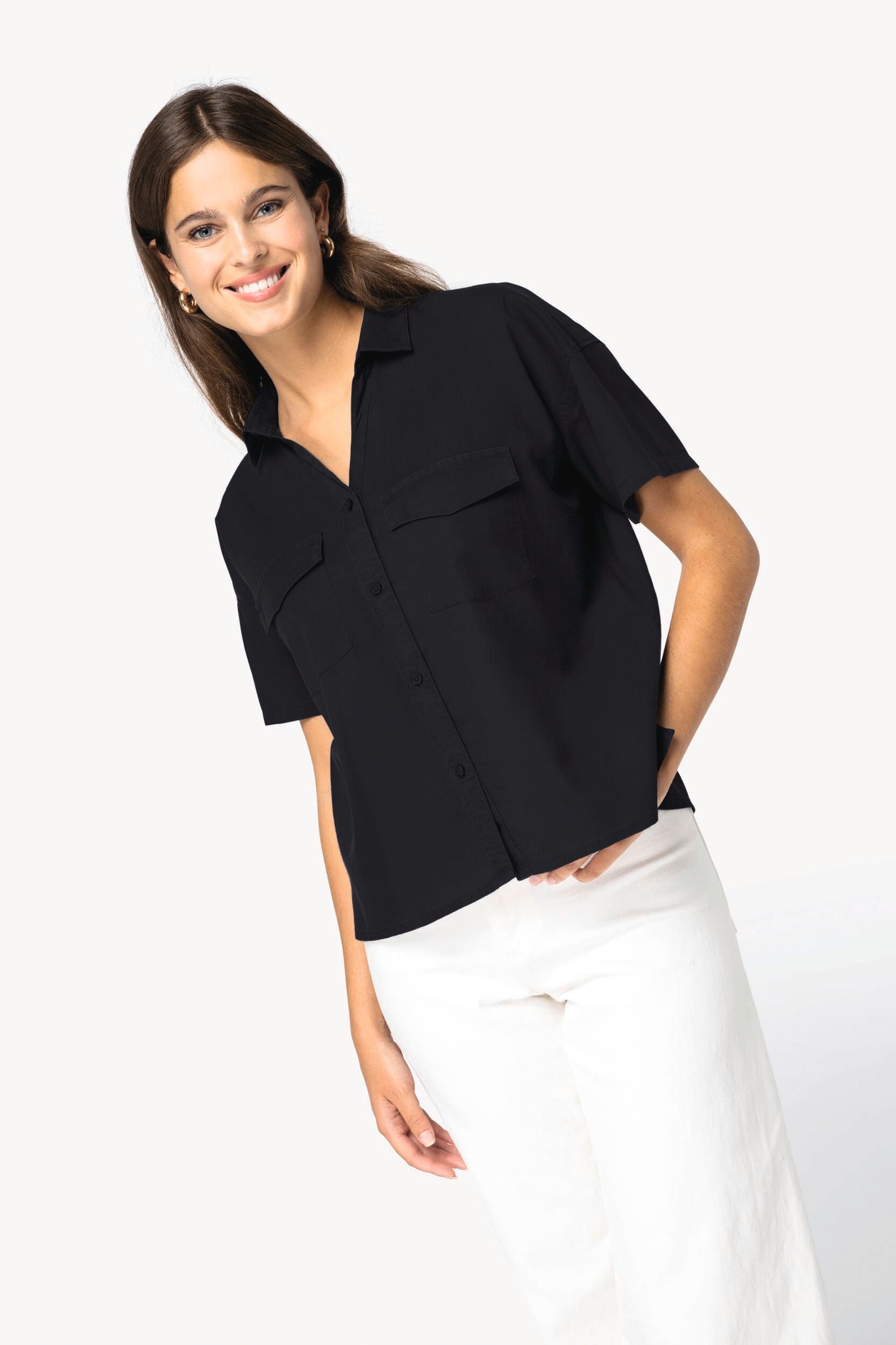 CAMISA ECORRESPONSABLE OVERSIZE DE LYOCELL MUJER