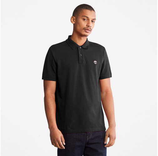 black Polo Millers River algodón piqué orgánico