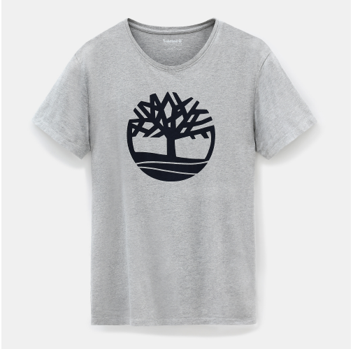 medium grey heather Camiseta Brand Tree orgánica