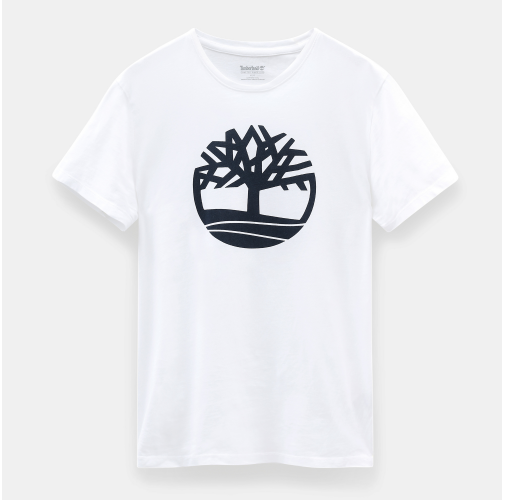 white Camiseta Brand Tree orgánica