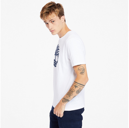 white Camiseta Brand Tree orgánica