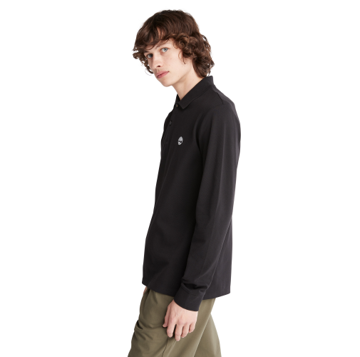 Polo slim LS de piqué