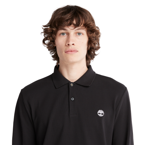 Polo slim LS de piqué