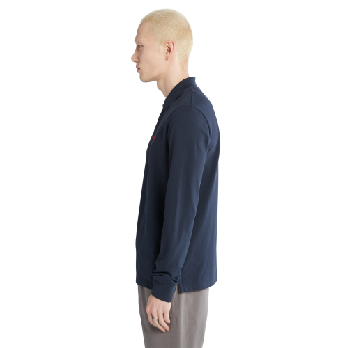 Polo slim LS de piqué
