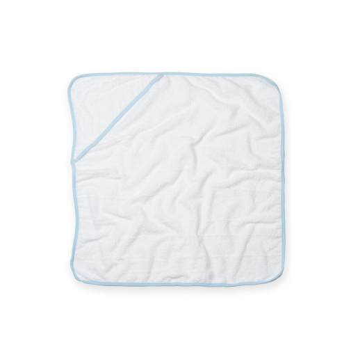 white / blue Toalla de baño bebé