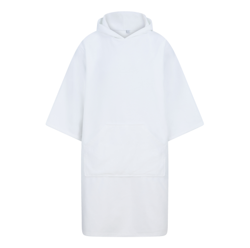white Poncho de rizo