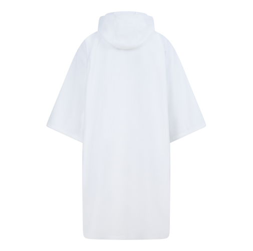 white Poncho de rizo