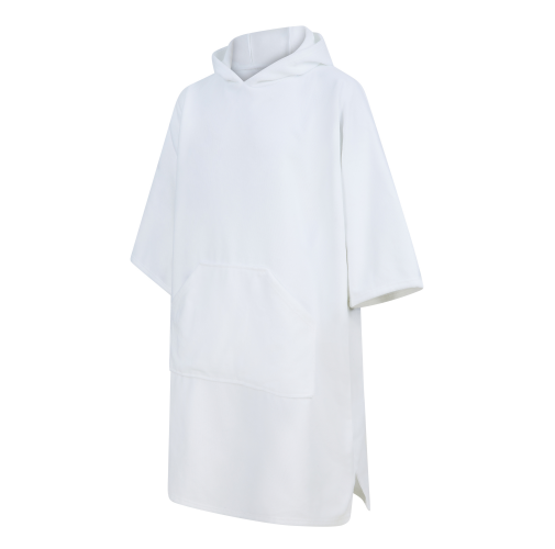 white Poncho de rizo