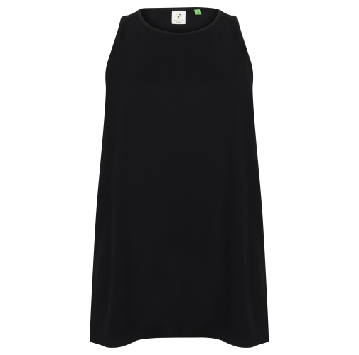 black Camiseta espalda abierta sin mangas