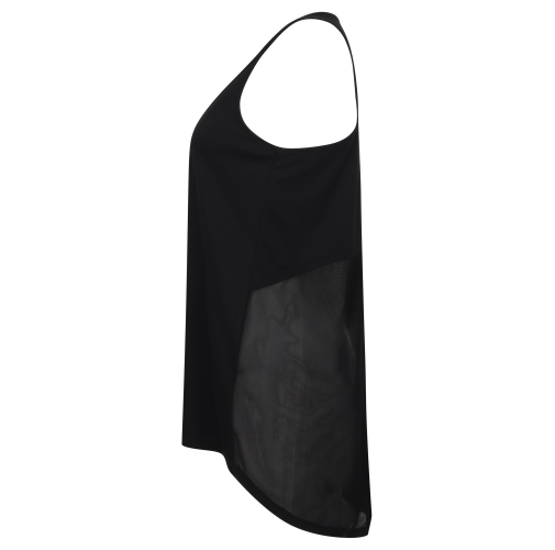 black Camiseta espalda abierta sin mangas