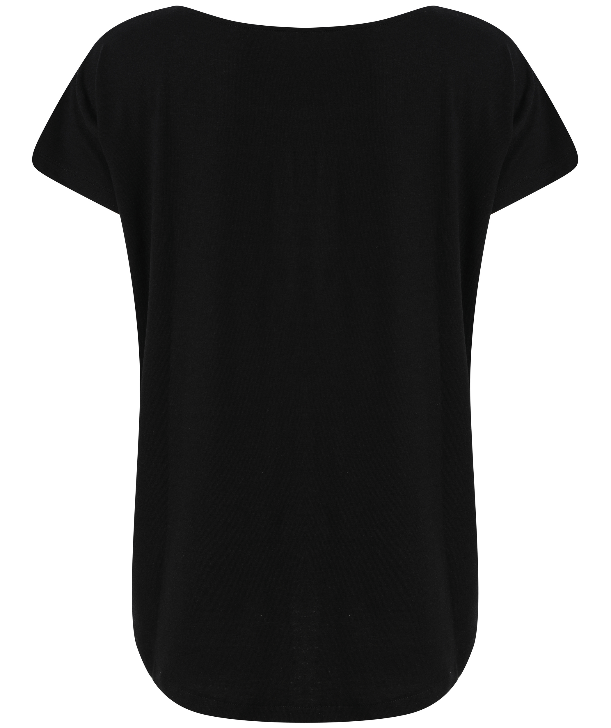 black Camiseta scoop neck mujer
