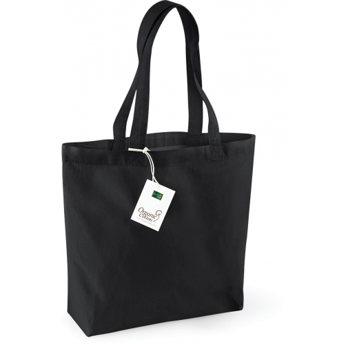 black Bolsa de compra de algodón orgánico