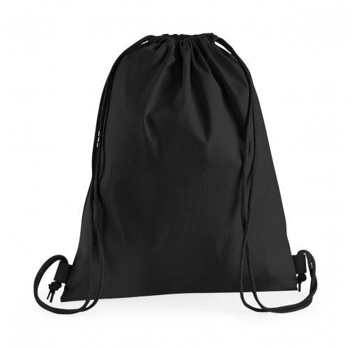 black Mochila gimnasio - Algodón Premium