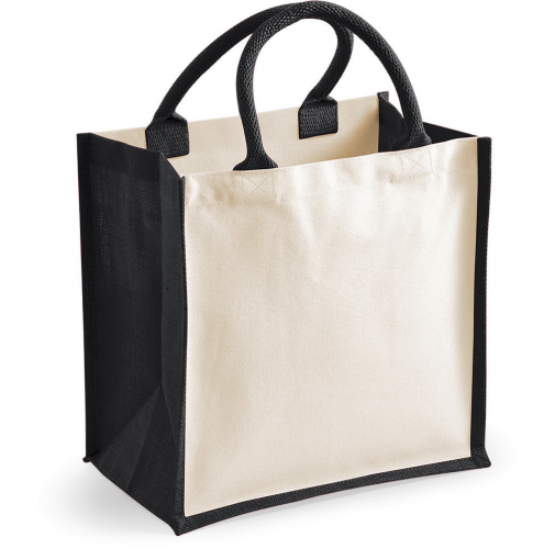 black Bolsa de yute