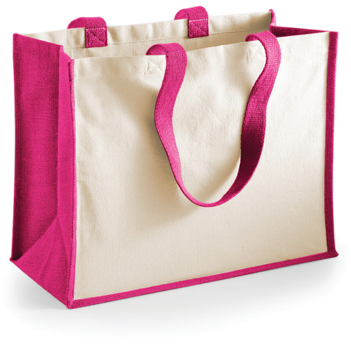 fuchsia Bolsa clásica de yute