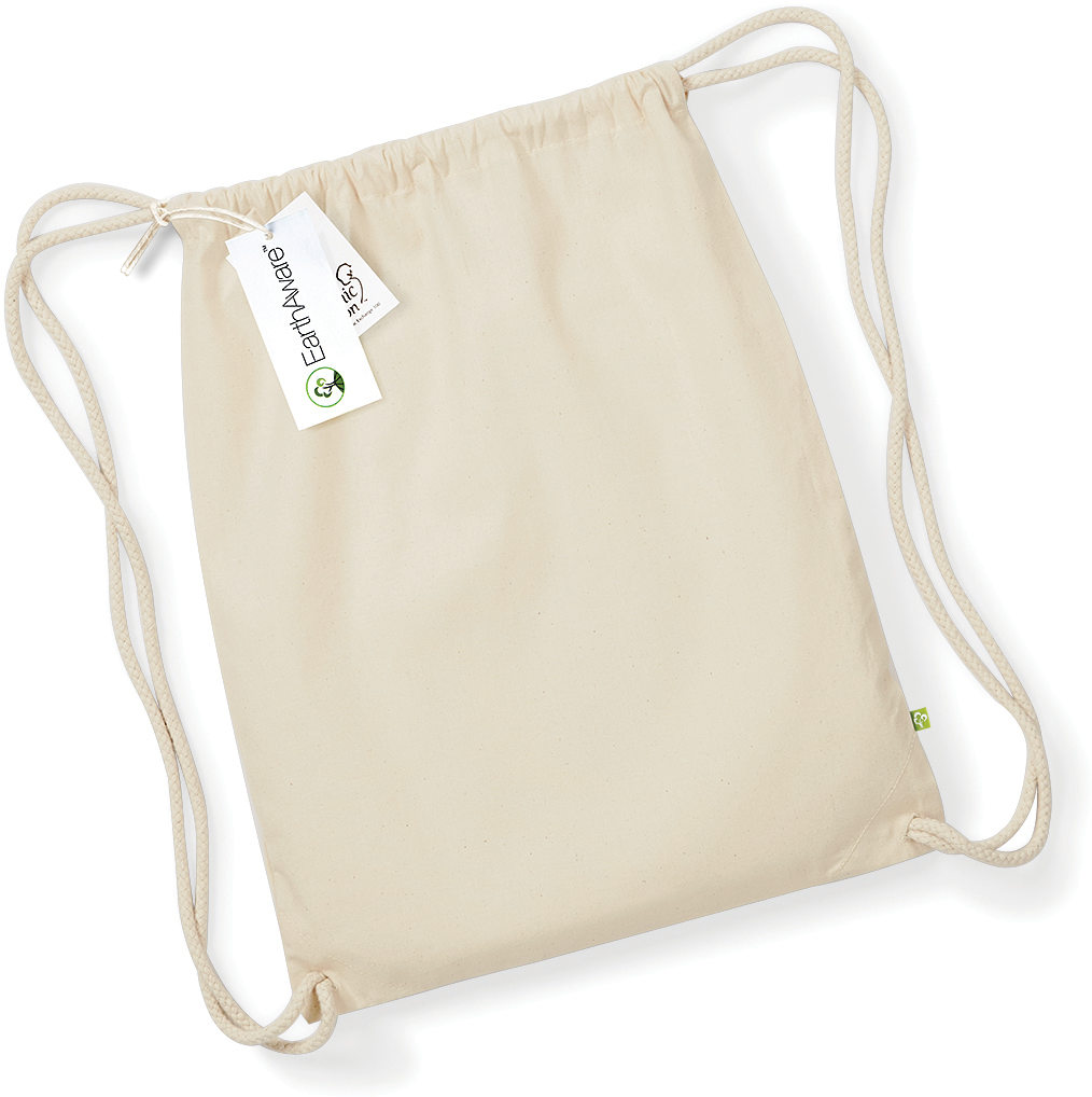 black Bolsa de gimnasio EARTHAWARE® - algodón orgánico