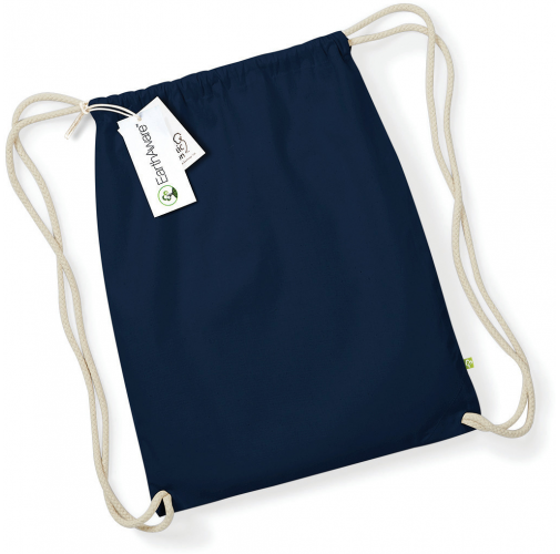 french navy Bolsa de gimnasio EARTHAWARE® - algodón orgánico