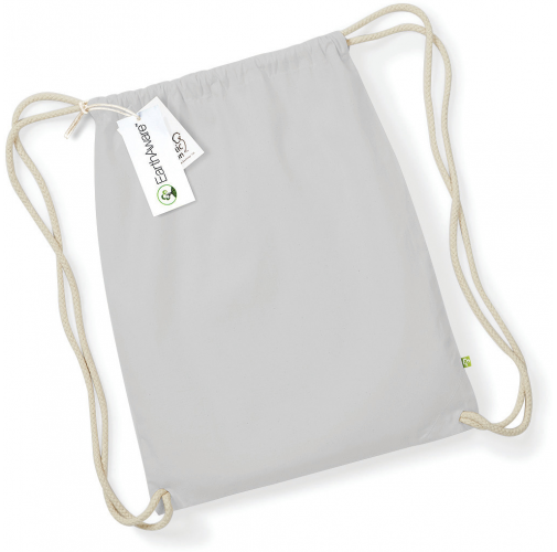 light grey Bolsa de gimnasio EARTHAWARE® - algodón orgánico